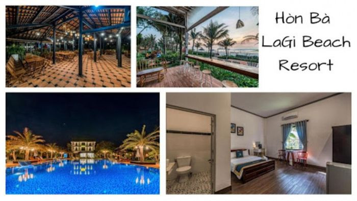 Không gian hồ bơi và khu nghỉ dưỡng tại Hòn Bà Lagi Beach Resort