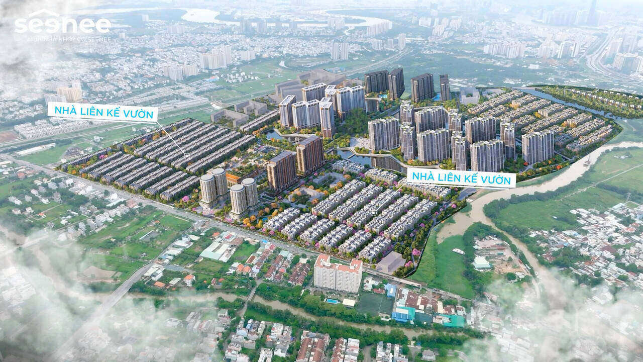 Khu nhà liên kế vườn trong lòng dự án The Global City