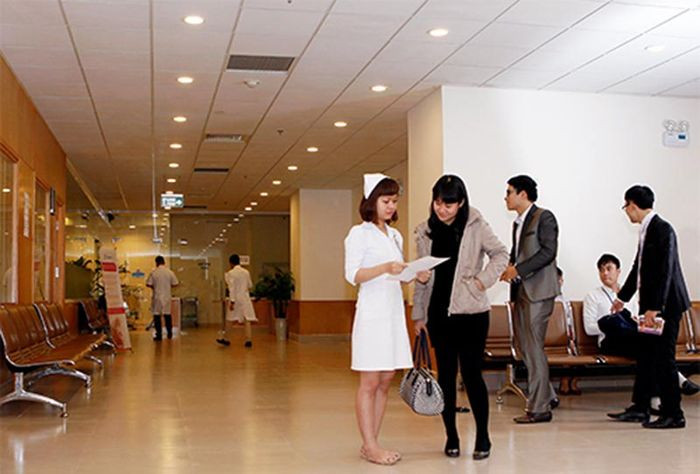 Mặt tiền hiện đại của Phòng khám Đa khoa Quốc tế Việt Mỹ