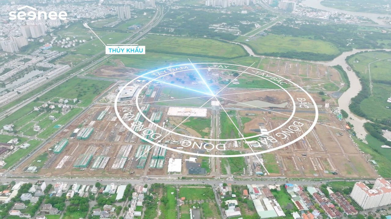 Minh họa điểm 'thuỷ khẩu' phong thủy tại The Global City