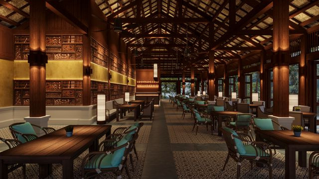 Nhà hàng ngoài trời với tầm nhìn biển tuyệt đẹp tại khu nghỉ dưỡng 5 sao Bình Thuận