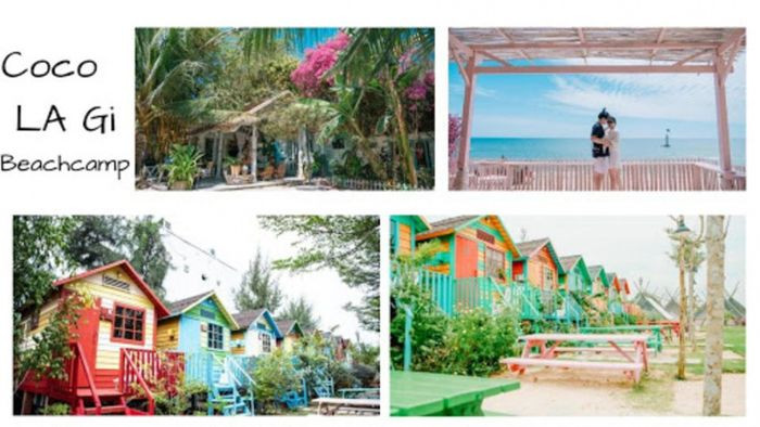Những căn bungalow đầy màu sắc tại Coco Beachcamp Lagi, một khu nghỉ dưỡng giá tốt ở Cam Bình