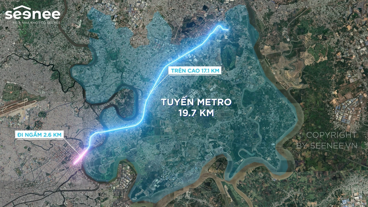 Tuyến Metro số 1 Bến Thành - Suối Tiên đang xây dựng