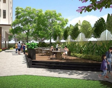 Không gian công viên cây xanh nội khu chung cư Nguyên Hồng Plaza