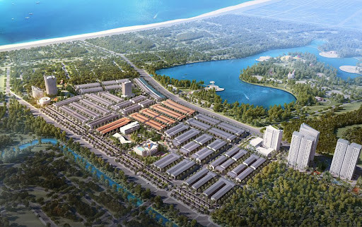Khu đô thị Lakeside Palace nhìn từ trên cao, thể hiện quy mô và không gian xanh