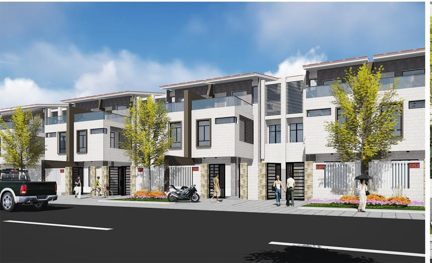 Khu nhà liền kề và căn hộ tại Khu dân cư Golden City 12