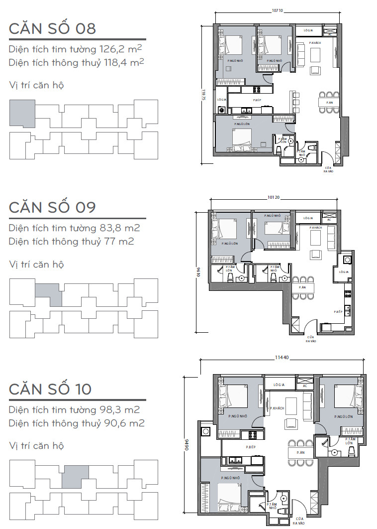 Mặt bằng chi tiết căn hộ điển hình tại LAMER 2 RESIDENCE