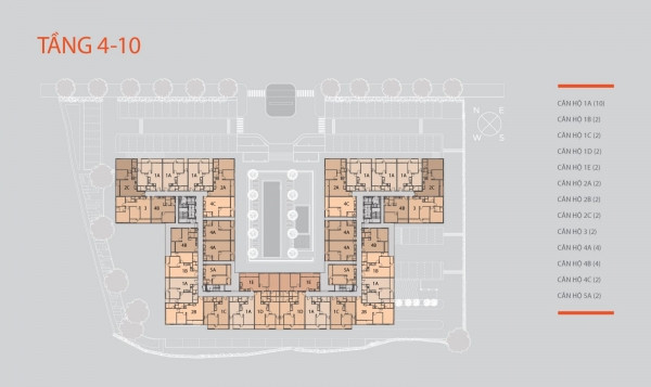 Mặt bằng tổng thể chi tiết các block của dự án Hausneo