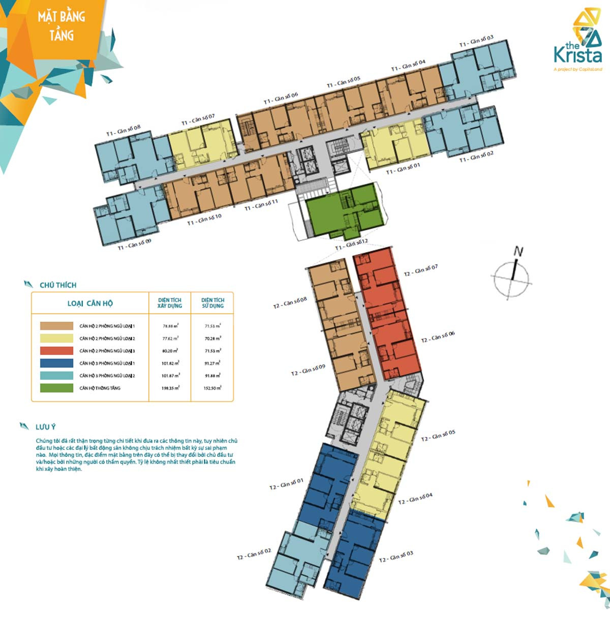Mặt bằng tổng thể dự án căn hộ The Krista