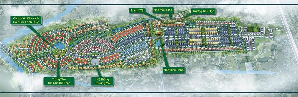 Mặt bằng tổng thể phân lô chi tiết của dự án Lucky Garden Củ Chi