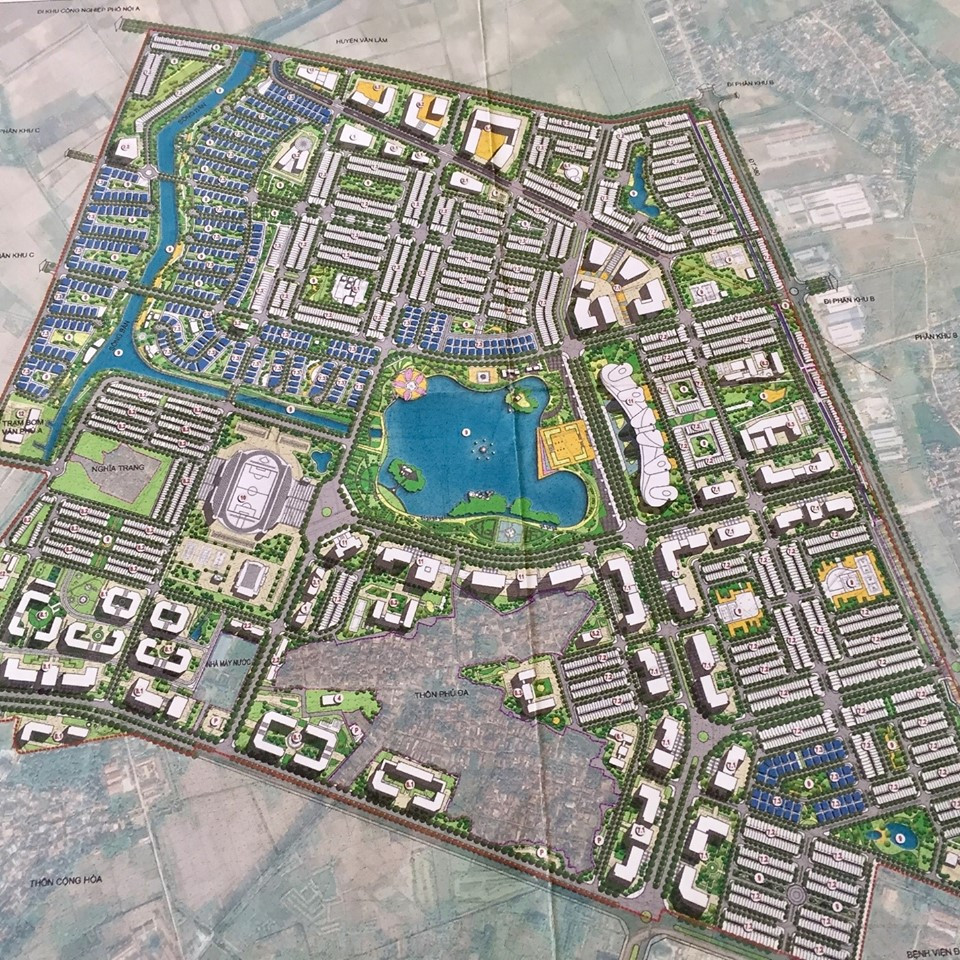 Mặt bằng tổng thể quy hoạch Khu chung cư đô thị Phố Nối