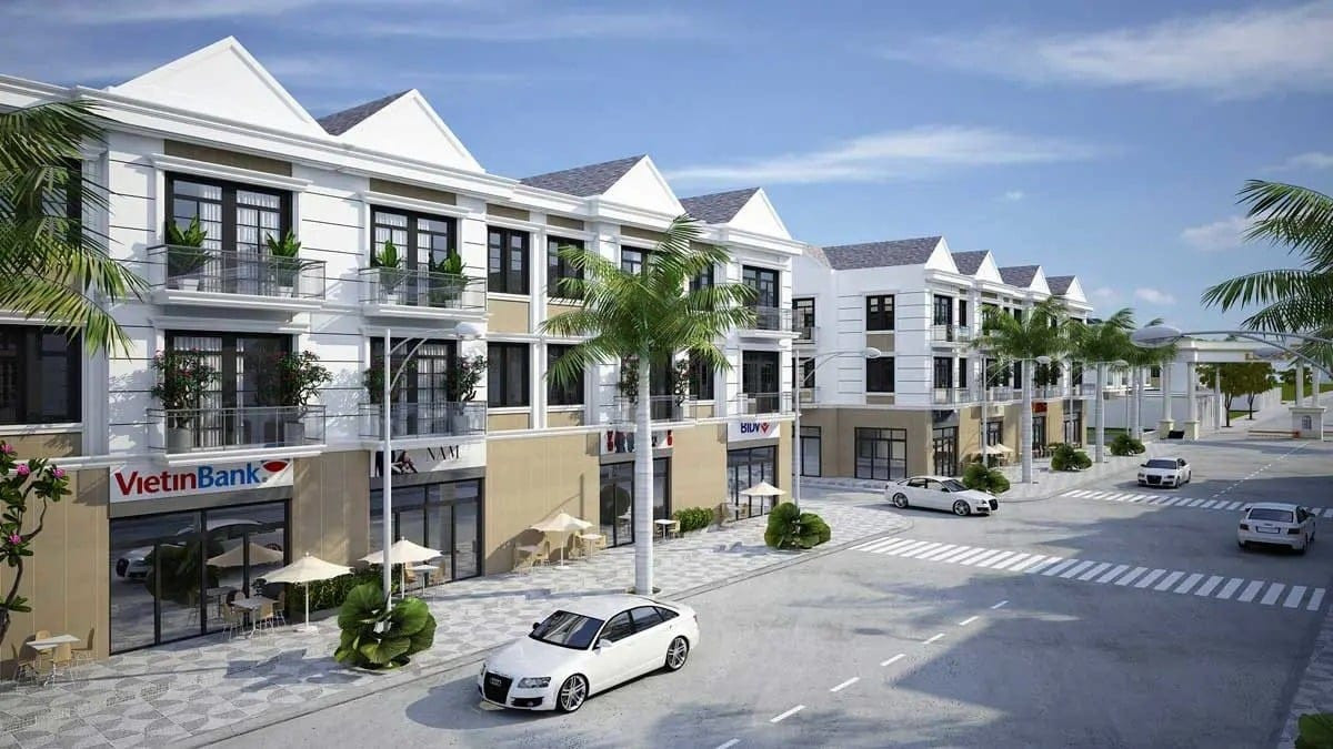 Mẫu nhà phố liền kề hiện đại trong dự án Lucky Garden Củ Chi