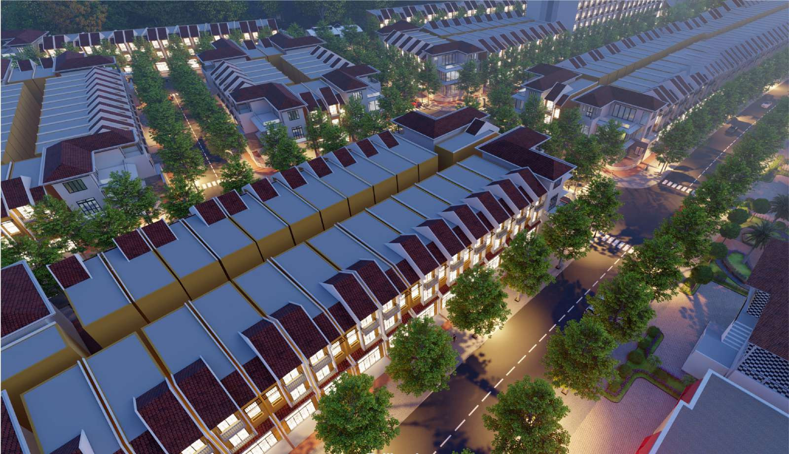 Phối cảnh tổng thể khu đô thị Nam Hội An City với kiến trúc hiện đại