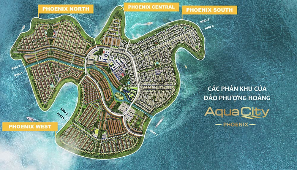 Quy hoạch phân khu Đảo Phượng Hoàng độc đáo tại Aqua City