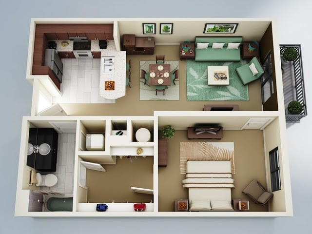 Thiết kế mặt bằng căn hộ điển hình tại HH2 Linh Đàm