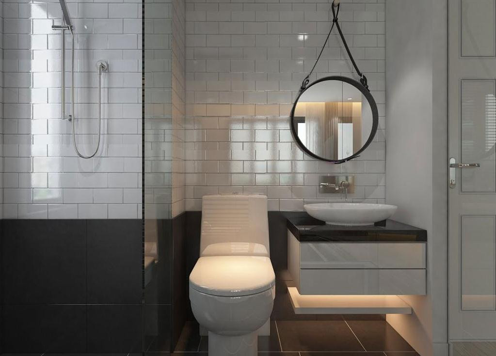 Thiết kế phòng tắm sang trọng và sạch sẽ trong căn hộ mẫu City Gate 3, với đầy đủ thiết bị hiện đại