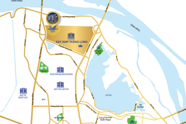 Vị trí dự án nằm ở dải đất vàng