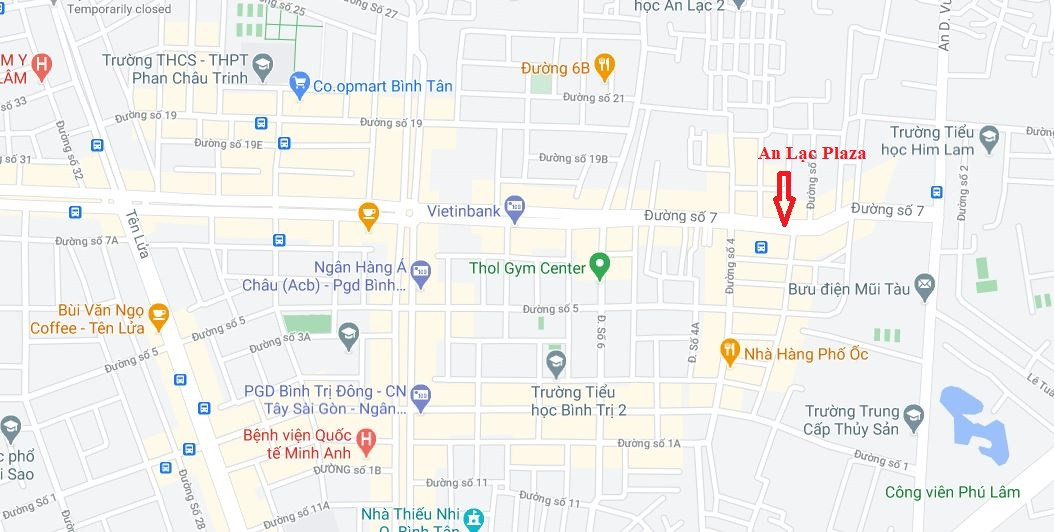 An Lạc Plaza Bình Tân Sơ đồ vị trí
