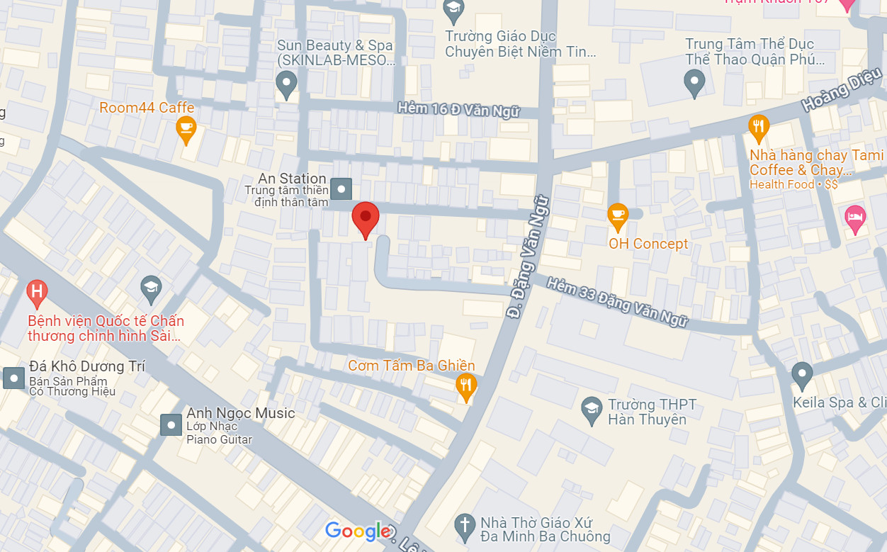 Bản đồ định vị dự án Căn hộ chung cư Đặng Văn Ngữ tại Quận Phú Nhuận