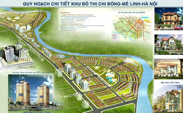 Bản đồ mặt bằng tổng thể của Khu đô thị Chi Đông, thể hiện quy hoạch chi tiết và rõ ràng