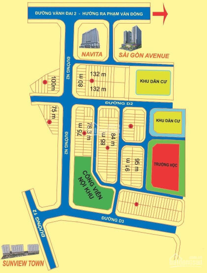 Bản đồ quy hoạch dự án đất nền Tam Bình Riverside