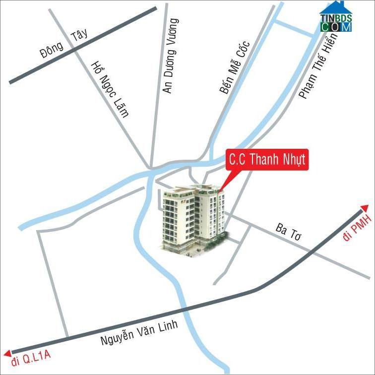 Bản đồ vị trí Căn hộ chung cư Thanh Nhựt Quận 8 và khu vực lân cận