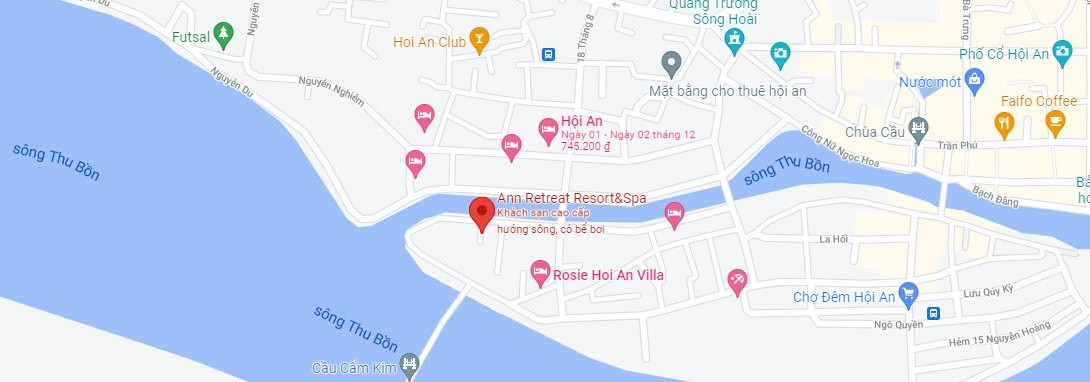 Bản đồ vị trí chiến lược của Ann Retreat Resort &amp; Spa Hội An