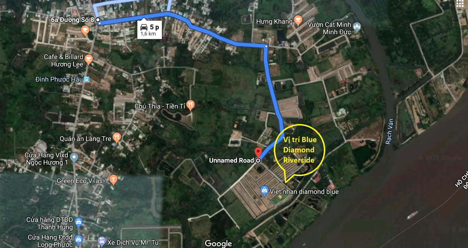 Bản đồ vị trí chiến lược của dự án Blue Diamond Riverside