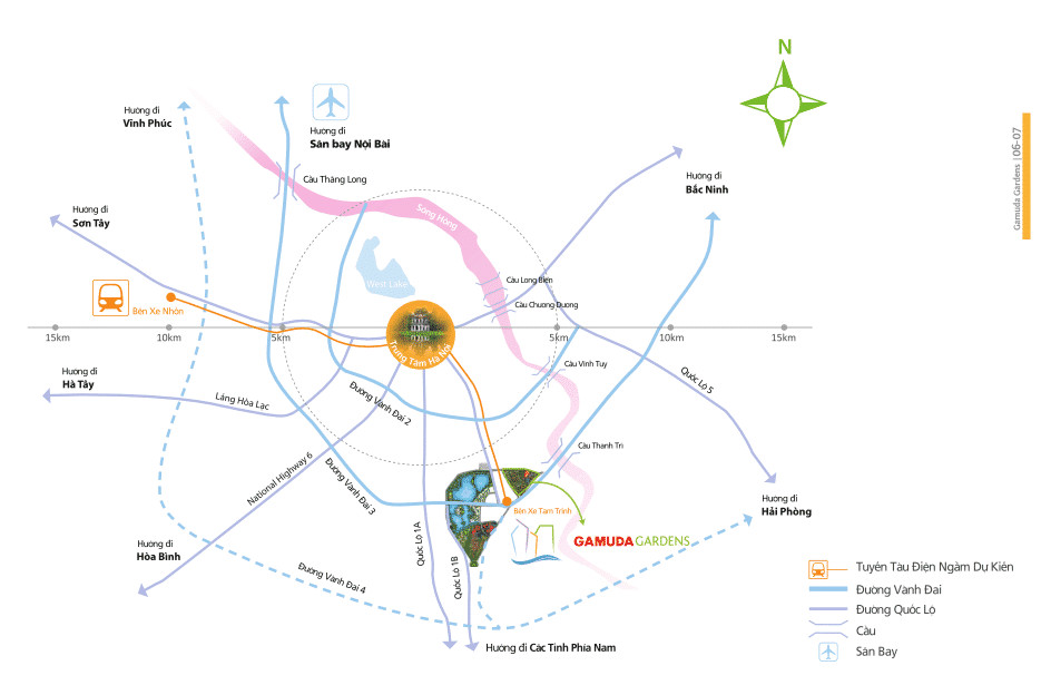 Bản đồ vị trí chiến lược của dự án Central Residence Gamuda City