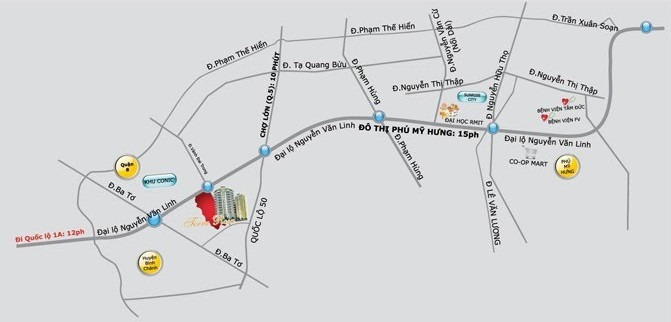 Bản đồ vị trí chiến lược của dự án Terra Rosa