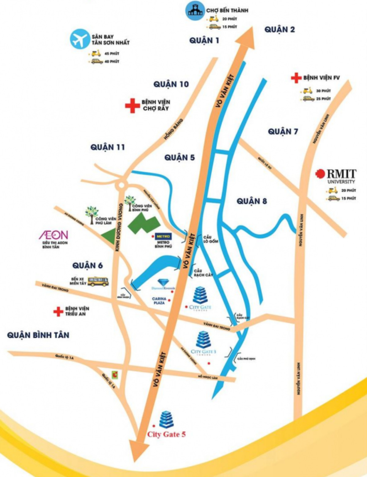 Bản đồ vị trí chiến lược của Khu dân cư City Gate 5