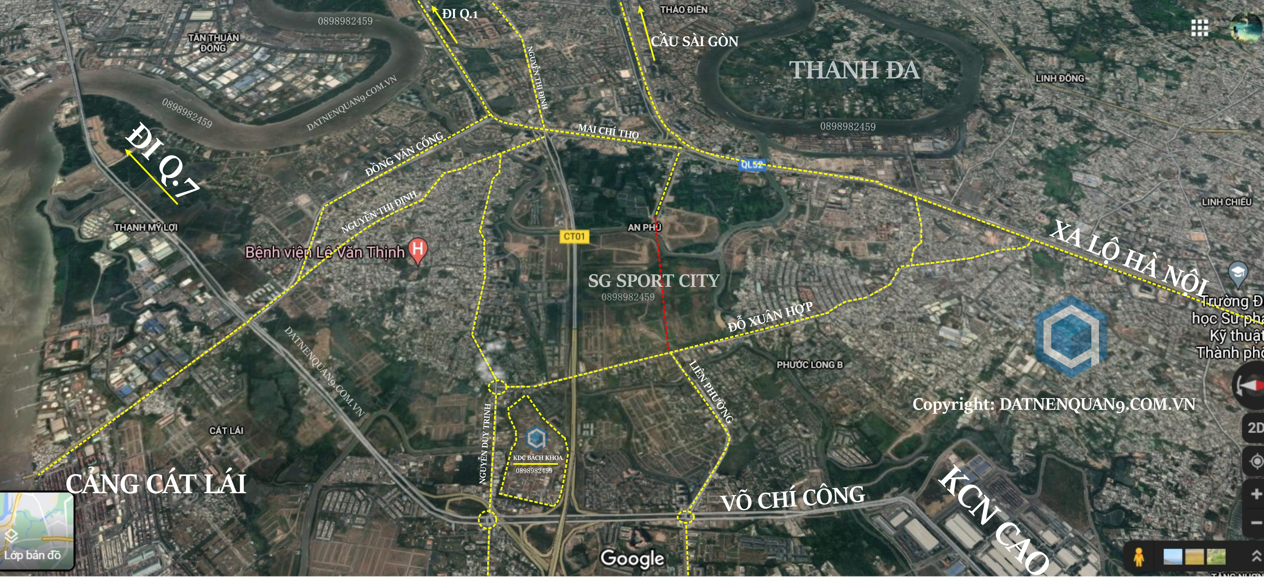 Bản đồ vị trí chiến lược của Khu dân cư Đại học Bách Khoa