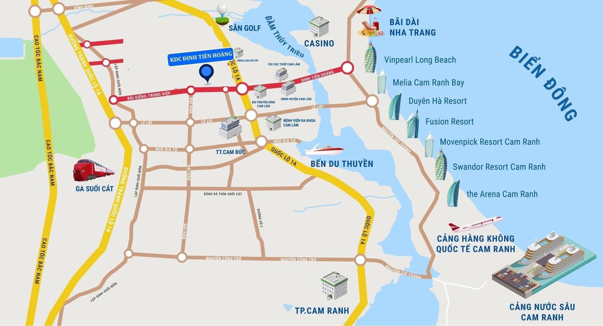 Bản đồ vị trí chiến lược của Khu dân cư Đinh Tiên Hoàng