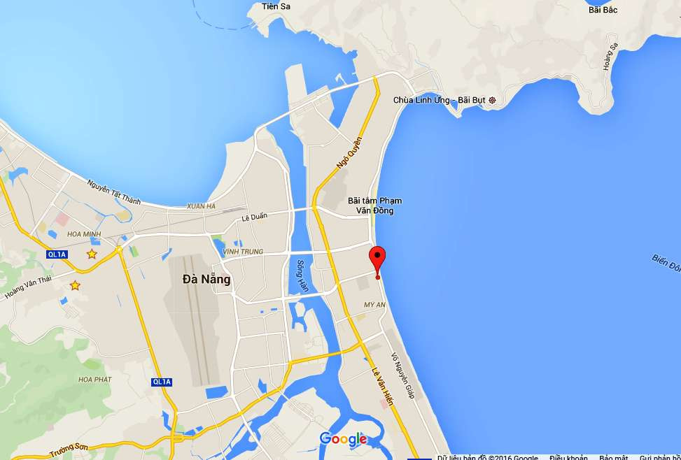 Bản đồ vị trí đắc địa của Căn hộ Mường Thanh Đà Nẵng
