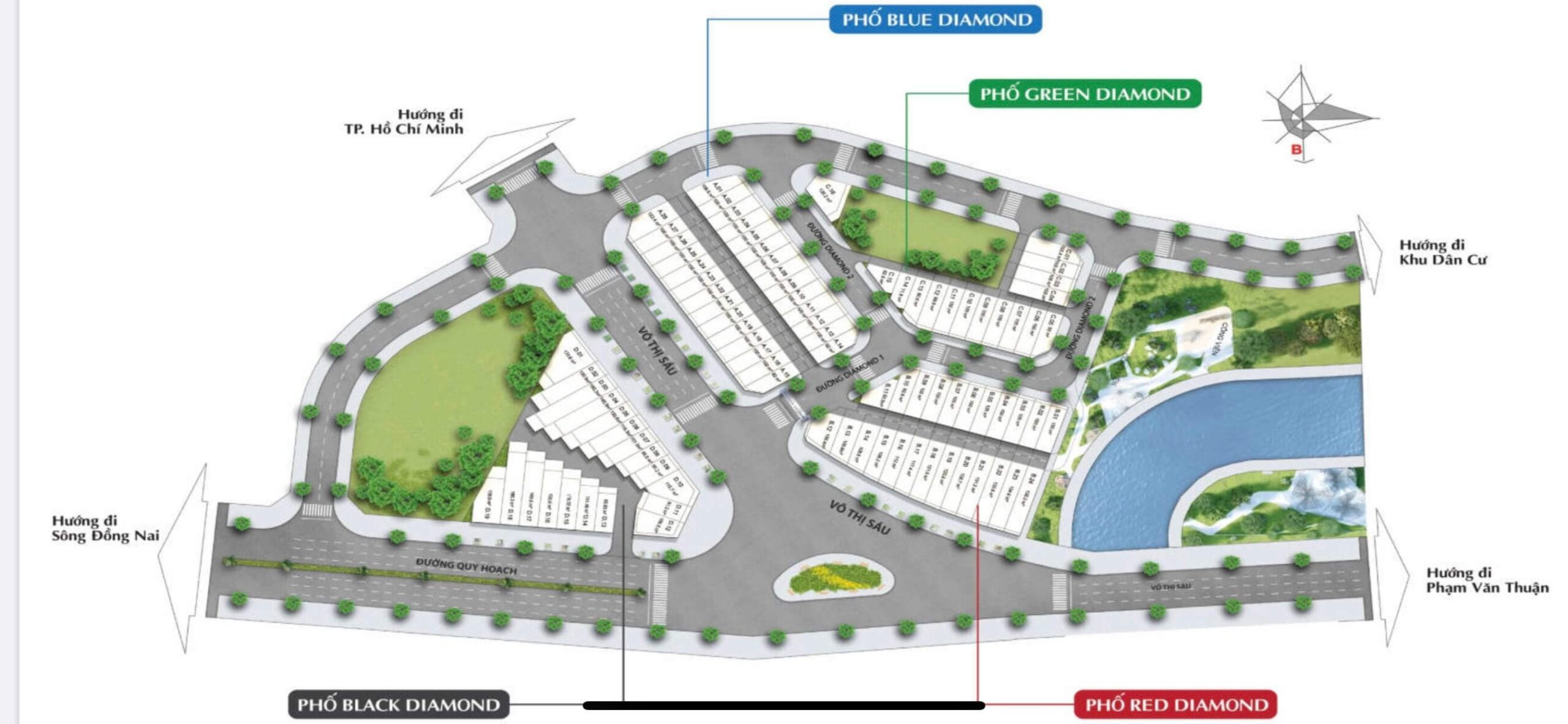 Biểu đồ quy mô và cơ cấu tiện ích của Diamond Central Biên Hòa