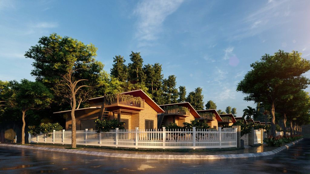 Cảnh quan xanh tươi tại The Tropicana Garden Bảo Lộc