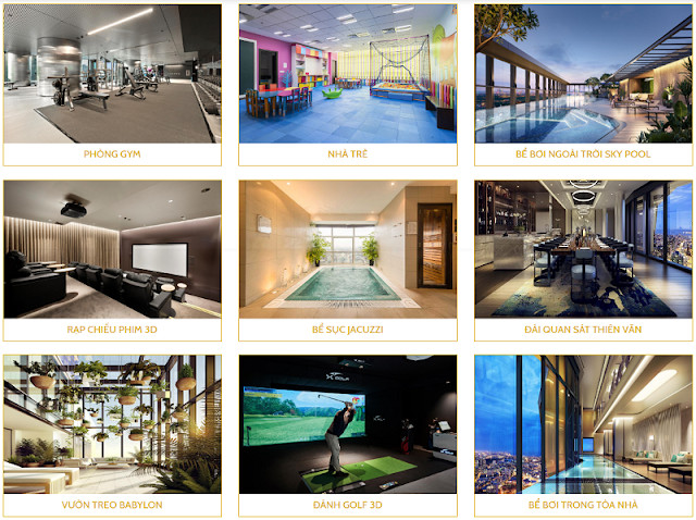 Chuỗi tiện ích nội khu đa dạng và đẳng cấp tại dự án Lancaster Luminaire