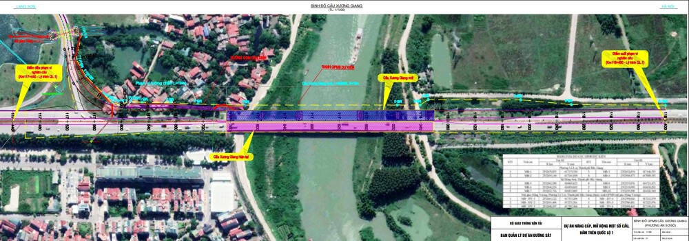 Dự án mở rộng cầu Xương Giang tại Bắc Giang với thiết kế mới