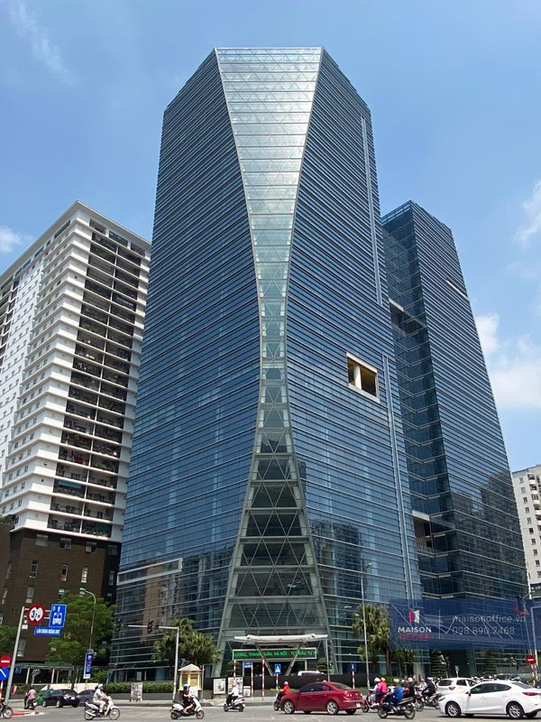 Góc nhìn từ trên cao của HUD Tower và khu vực lân cận