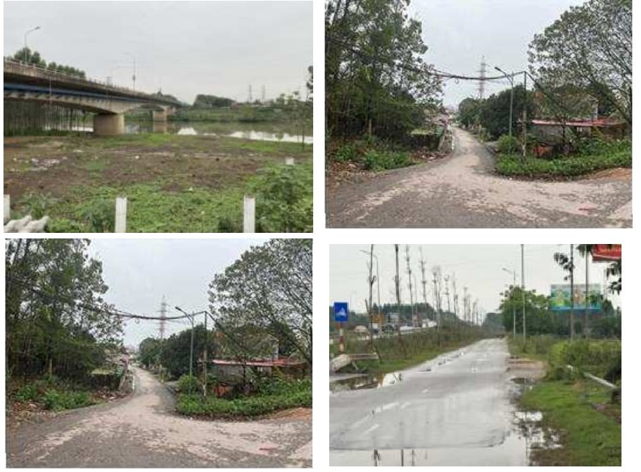 Hiện trạng khu vực dự án nâng cấp cầu Xương Giang, thể hiện môi trường xung quanh