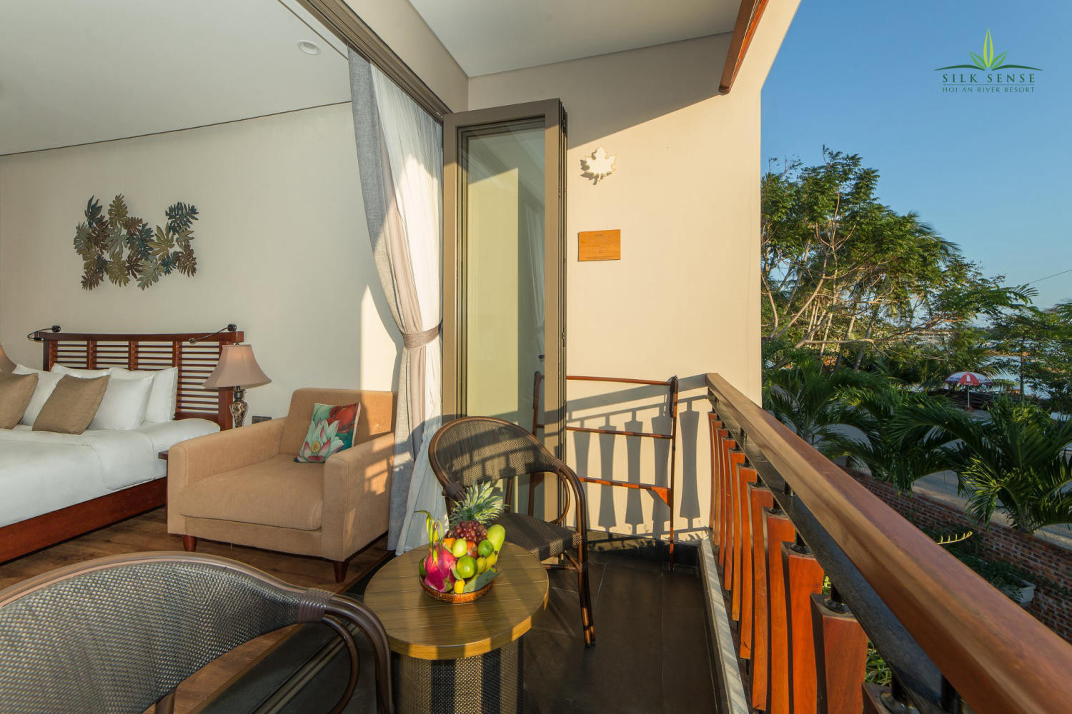 Hình ảnh thực tế bể bơi riêng tại các căn biệt thự của khu nghỉ dưỡng Silk Sense Hội An