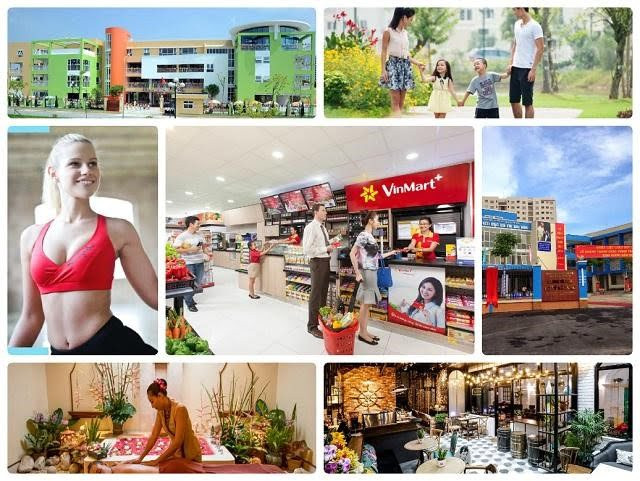 Hình ảnh tiện ích bể bơi và không gian xanh tại Khu đô thị Sài Đồng