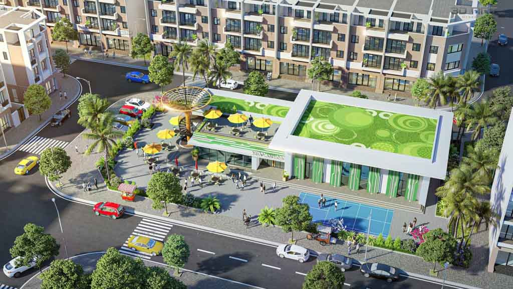 Hình ảnh tiện ích hồ bơi và cảnh quan xanh tại TNR Stars Cao Phong