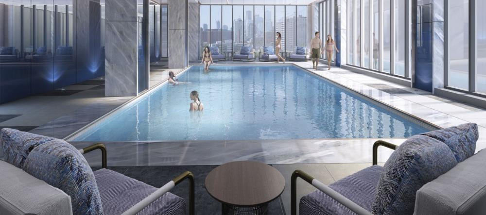 Hồ bơi tràn bờ hiện đại của dự án PentStudio