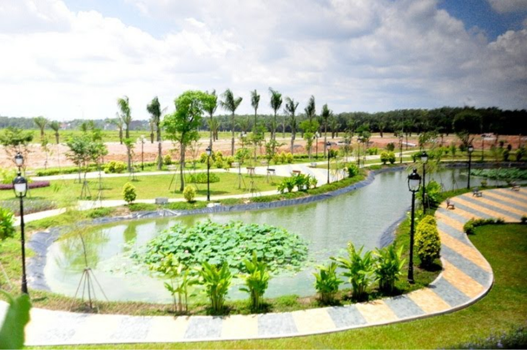 Hồ sen được thiết kế độc đáo tại dự án Gold Hill Center