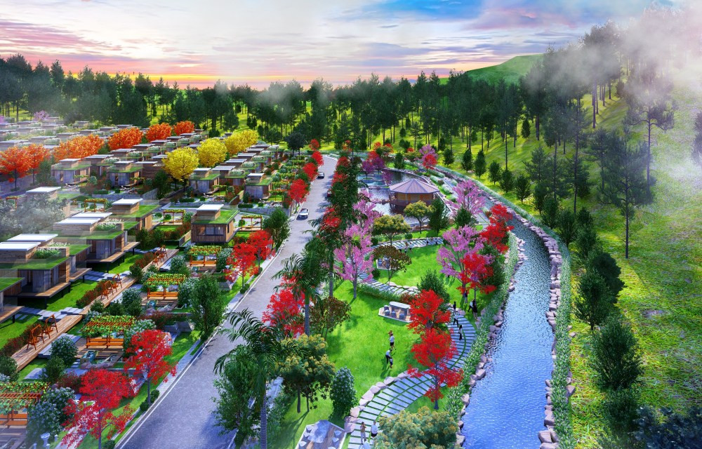 Khí hậu trong lành và khung cảnh thơ mộng của Bảo Lộc gần Suối Mơ Garden Hill