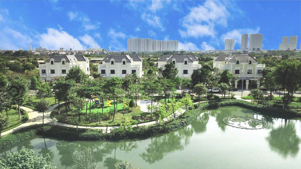 Không gian công viên cây xanh nội khu tại Green Park Vĩnh Hưng