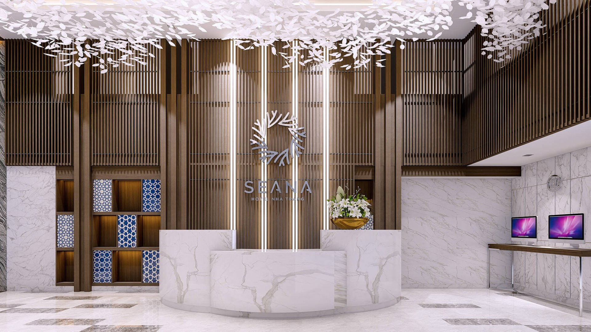 Không gian nhà hàng sang trọng tại Khách sạn Seana Hotel Nha Trang