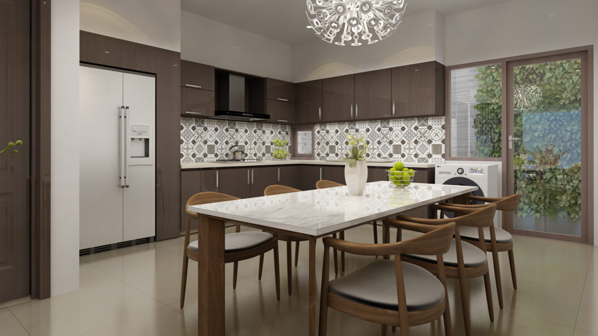 Không gian phòng bếp tiện nghi Central Garden