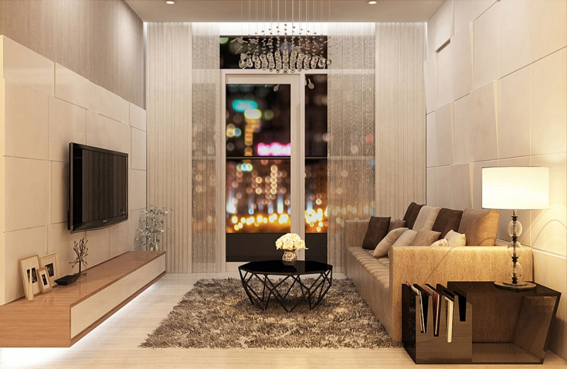 Không gian phòng khách sang trọng và ấm cúng của căn hộ Opal Riverside